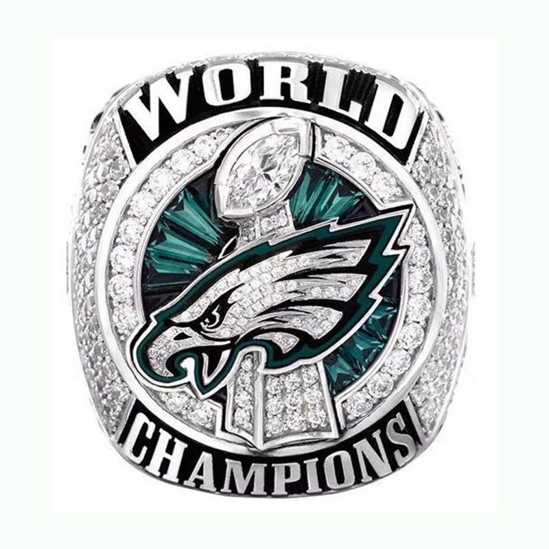 2017 and 2024 Eagles Super Bowl Replica Ring Set with Case
