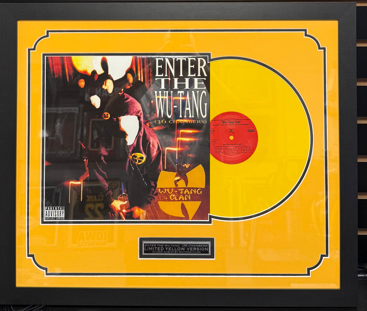 Wu-Tang Clan 24x20" Framed Vinyl Record - Enter the Wu-Tang 36 Chambers